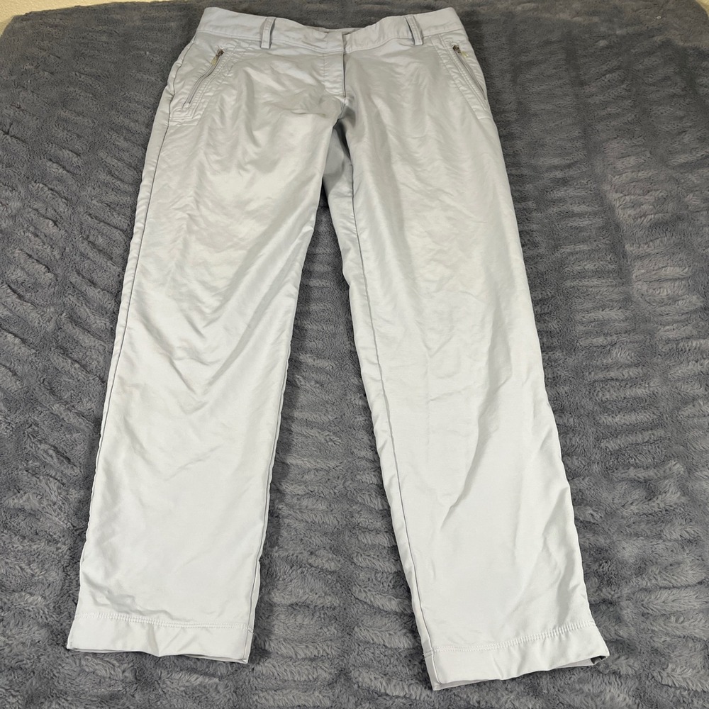 Adidas Golf Womens Size 10 Light Gray Performance‎ Straight Leg Pants AN844